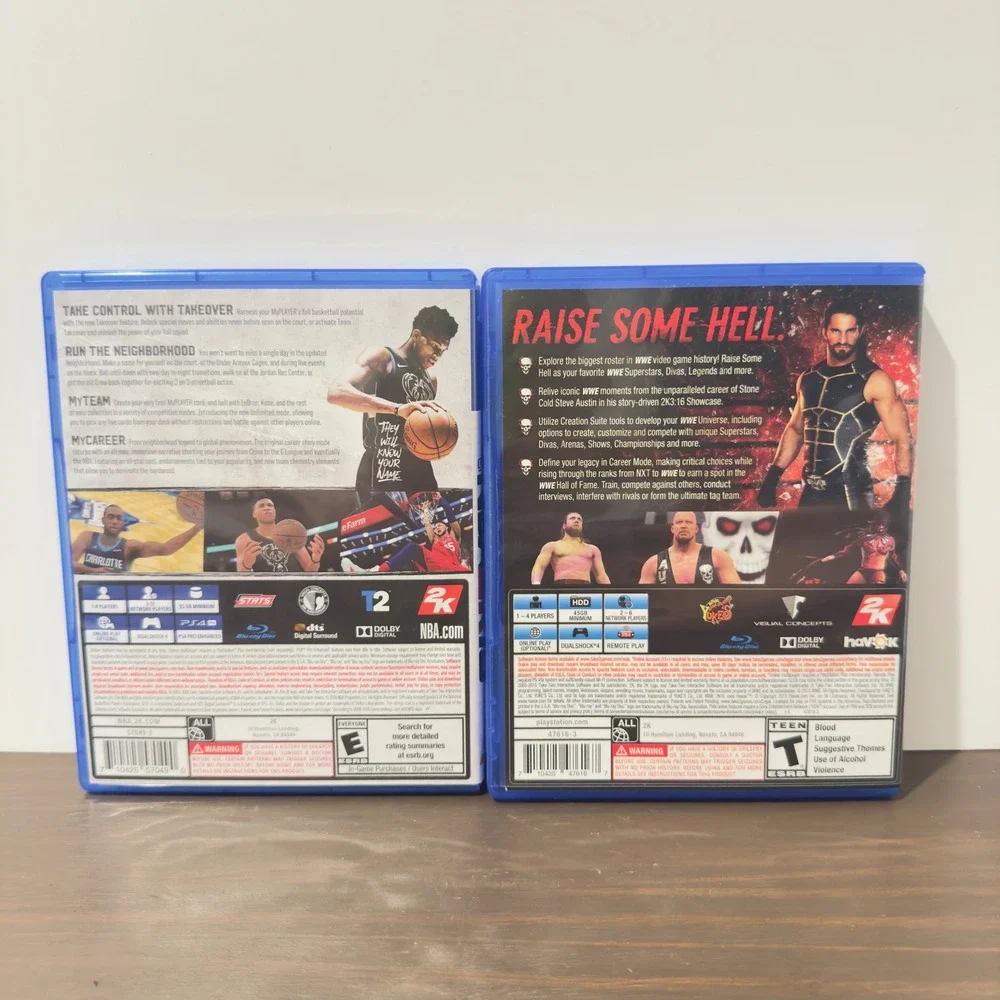 PS4 Sports Game Bundle NBA 2K19 Giannis WWE 2K16 Stone Cold Steve Austin Lot
